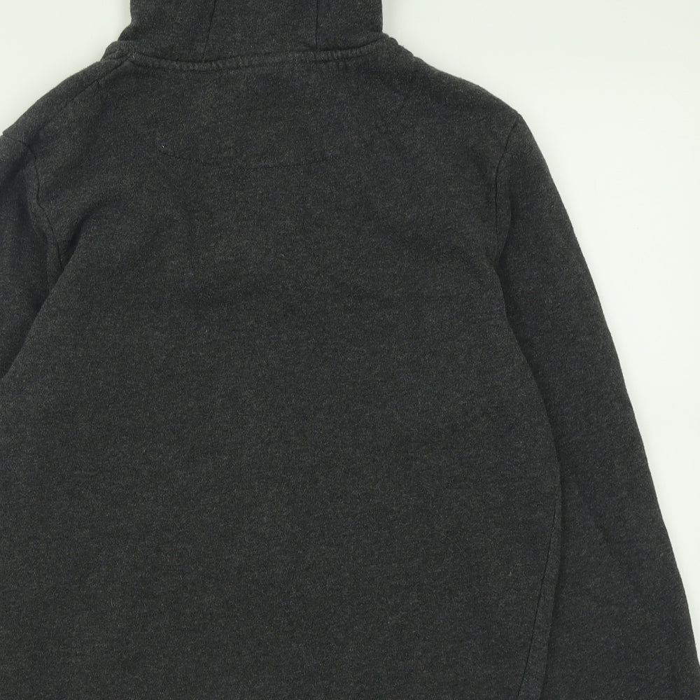 Cedar Wood State Mens Grey  Cotton Full Zip Hoodie Size M