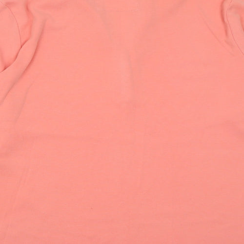 BM Womens Pink  Polyester Basic Polo Size L Collared