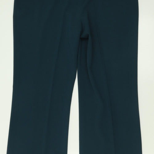 Vogue Womens Green  Polyester Trousers  Size 16 L30 in Regular Button