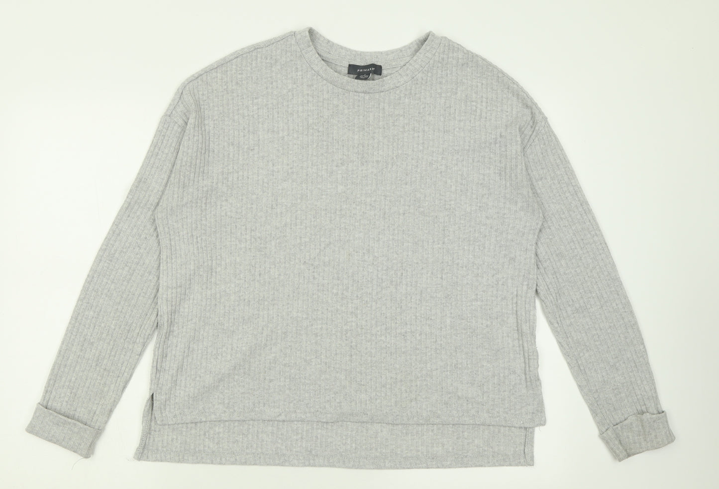 Primark Womens Grey Crew Neck  Polyester Pullover Jumper Size S
