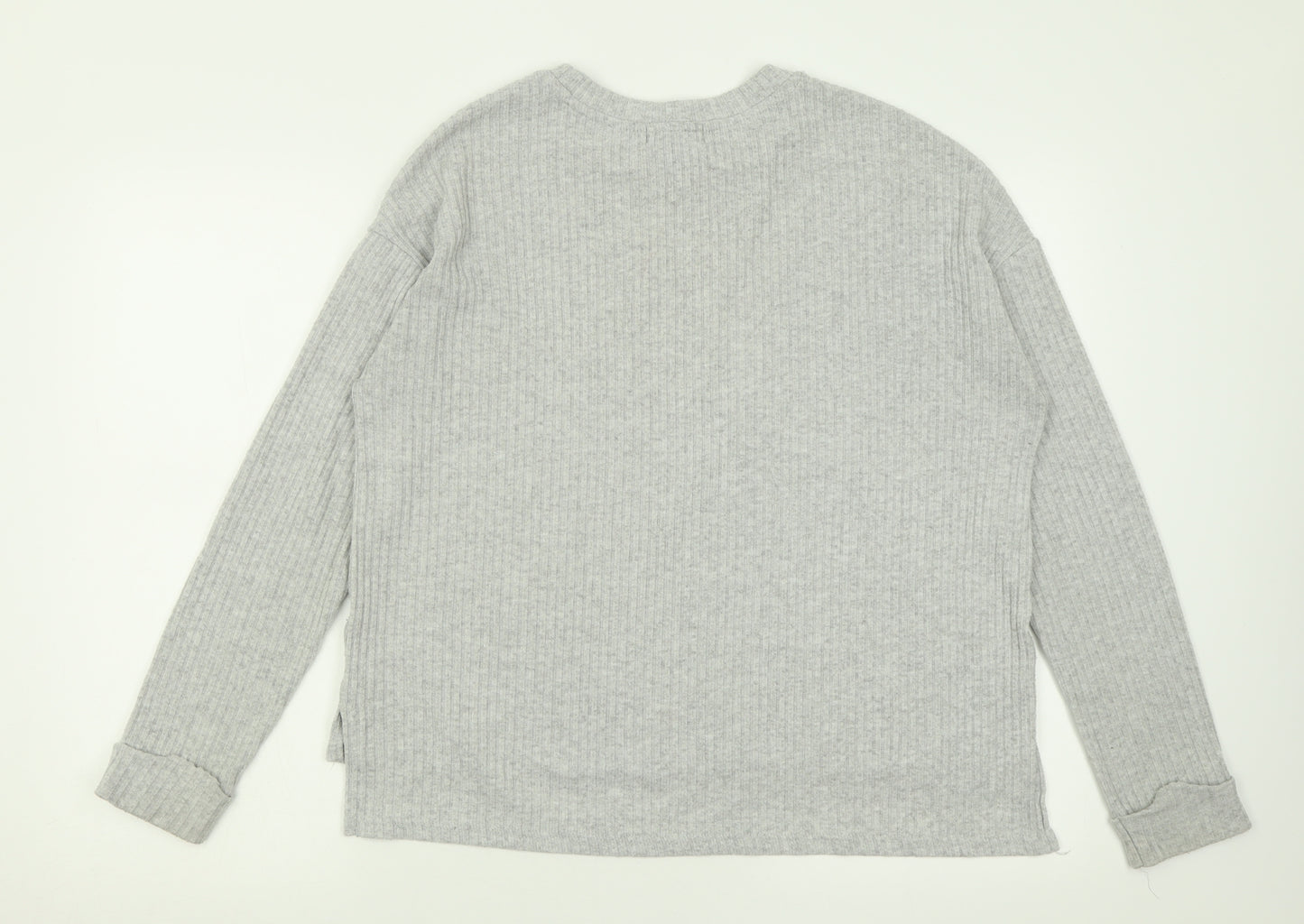 Primark Womens Grey Crew Neck  Polyester Pullover Jumper Size S