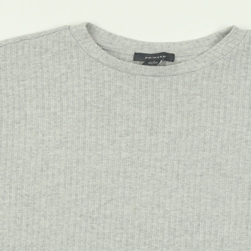 Primark Womens Grey Crew Neck  Polyester Pullover Jumper Size S
