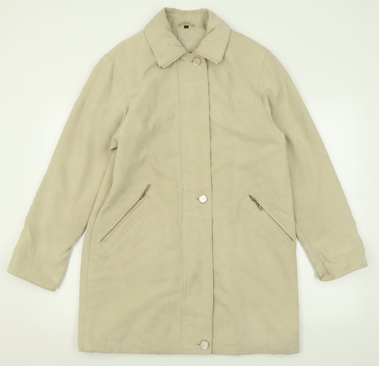 bonmarch Mens Beige   Jacket Coat Size S  Zip