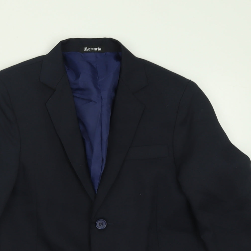 romario Boys Blue   Jacket Blazer Size 8 Years  Button