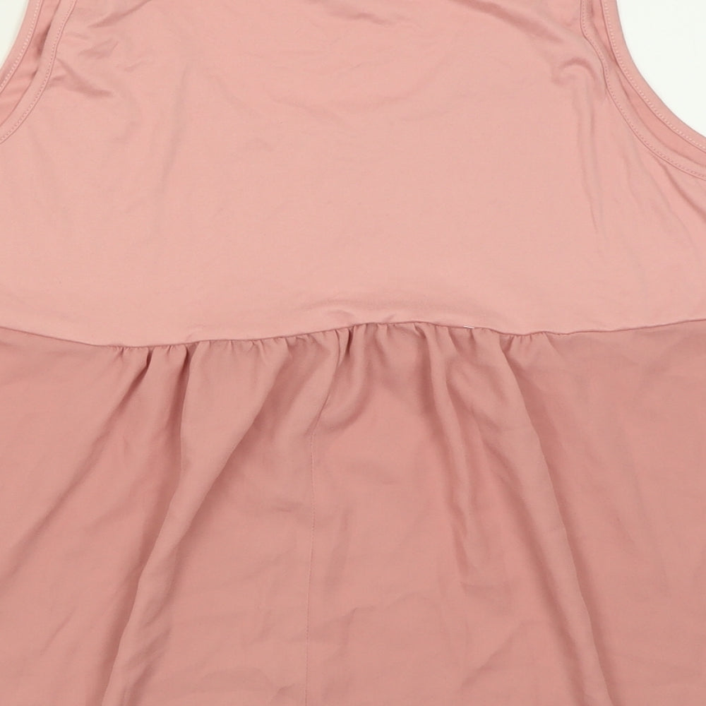SheIn Womens Pink  Polyester Basic Tank Size XL Scoop Neck