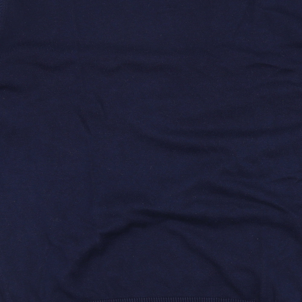 George Mens Blue Round Neck  Cotton Pullover Jumper Size M