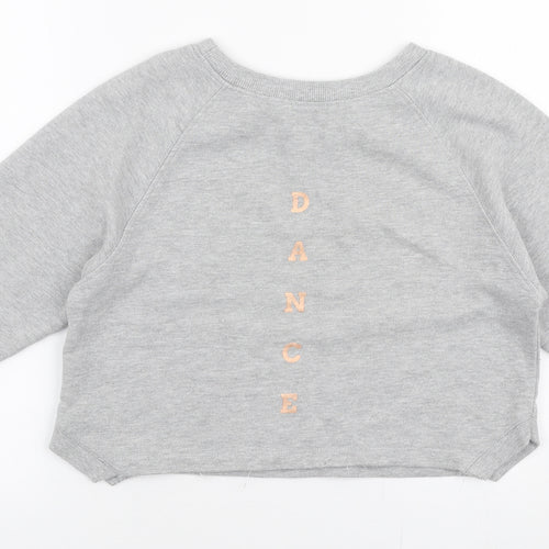Dunnes Stores Girls Grey  Cotton Pullover Sweatshirt Size 9-10 Years  Pullover - Dance