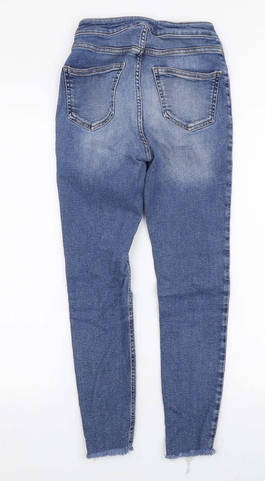 New Look Womens Blue  Cotton Skinny Jeans Size 10 L26 in Slim Zip