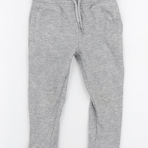 NEXT Boys Grey  Cotton Jogger Trousers Size 3 Years  Slim Drawstring