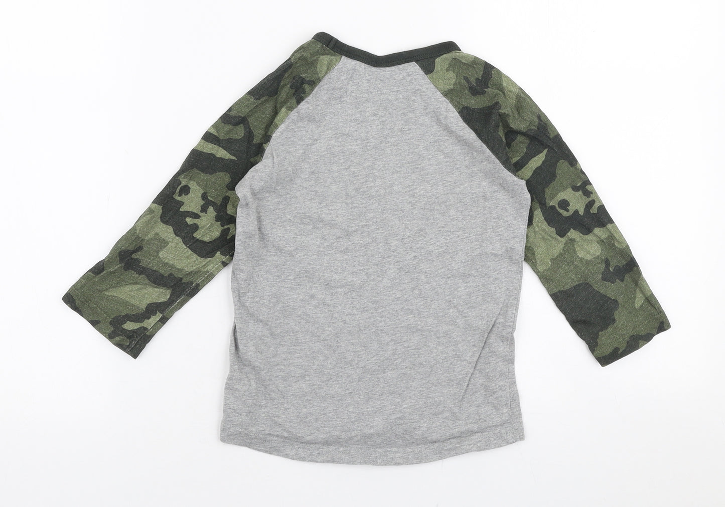 NEXT Girls Multicoloured Camouflage Cotton Jersey T-Shirt Size 3 Years Round Neck Pullover