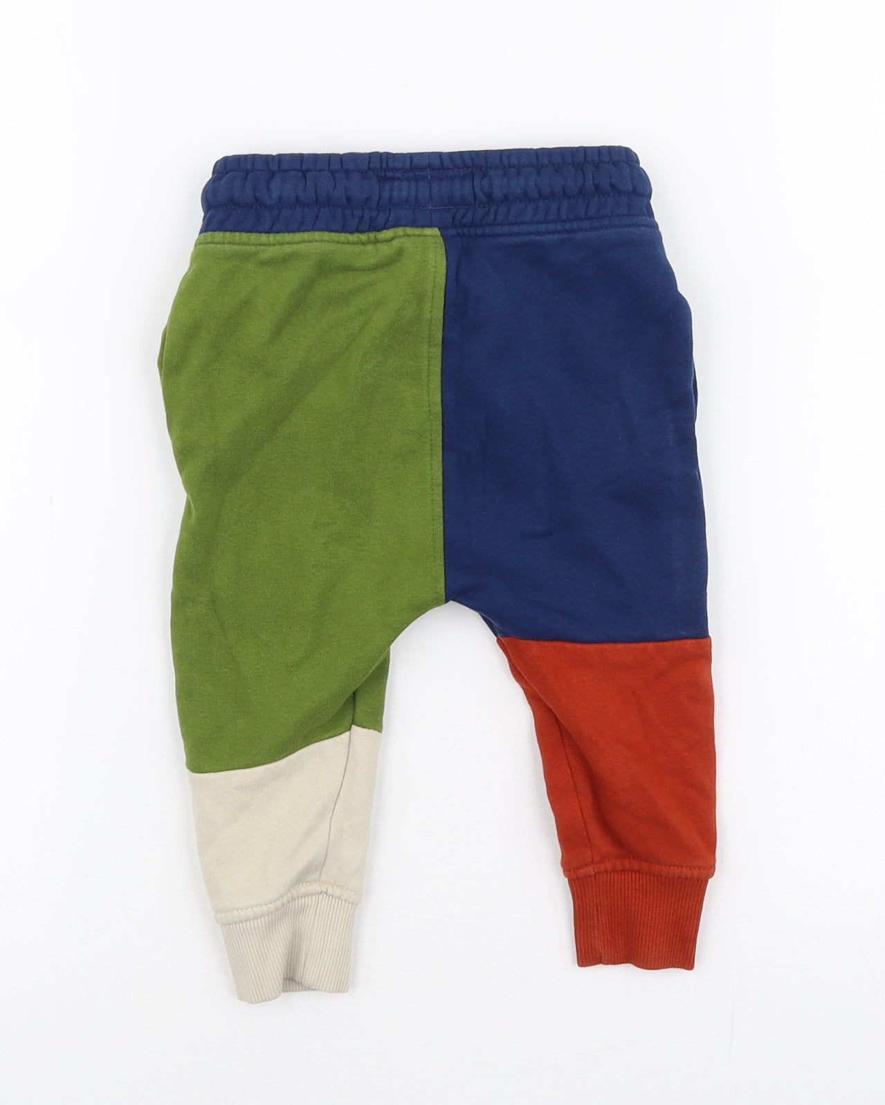NEXT Boys Multicoloured  Cotton Jogger Trousers Size 9-12 Months  Drawstring