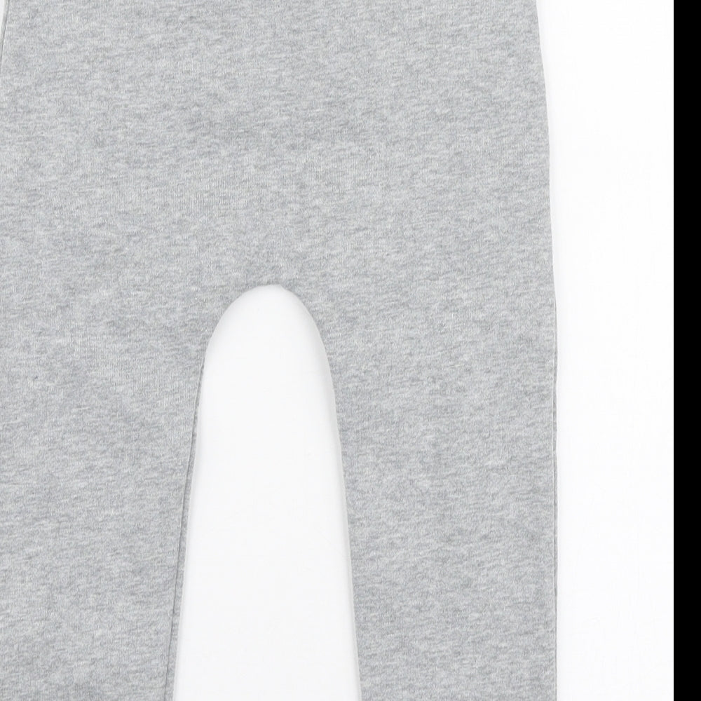 Fred & Flo Baby Grey  Cotton Jogger Trousers Size 18-24 Months  Drawstring