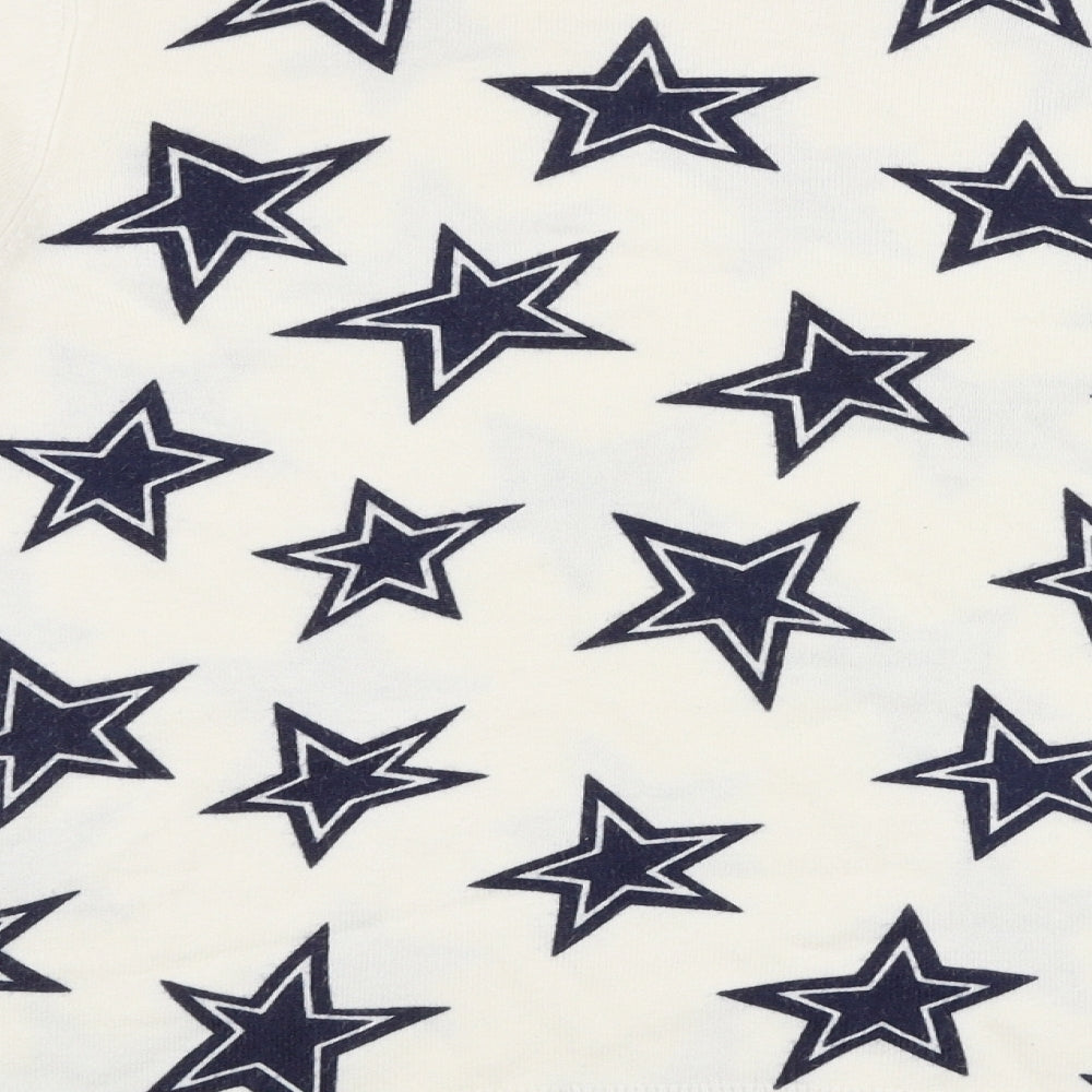 Marks and Spencer Womens White Round Neck  Acrylic Pullover Jumper Size 18   - stars