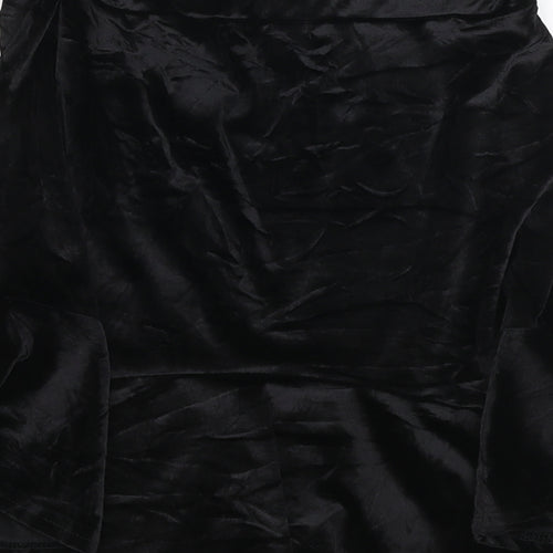 PRETTYLITTLETHING Womens Black  Polyester A-Line Skirt Size 8