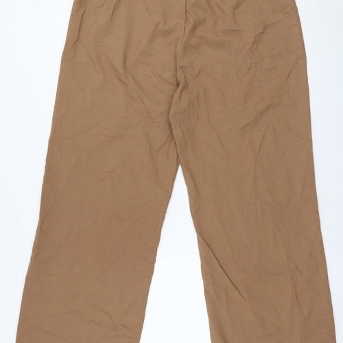 Zanzea Womens Brown  Polyester Trousers  Size 3XL L30 in Regular