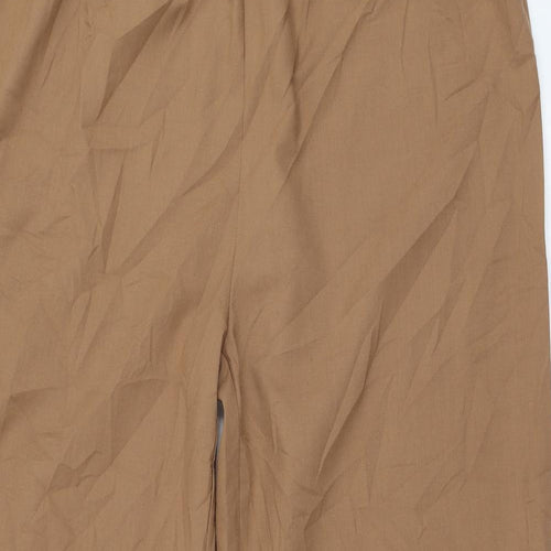 Zanzea Womens Brown  Polyester Trousers  Size 3XL L30 in Regular