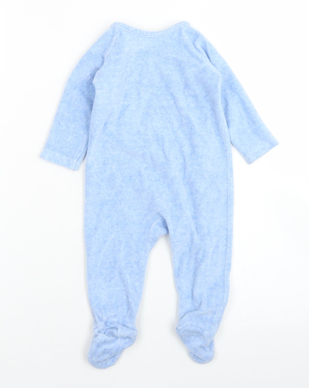 Dunnes Stores Boys Blue  Cotton Babygrow One-Piece Size 3-6 Months  Snap - Little King