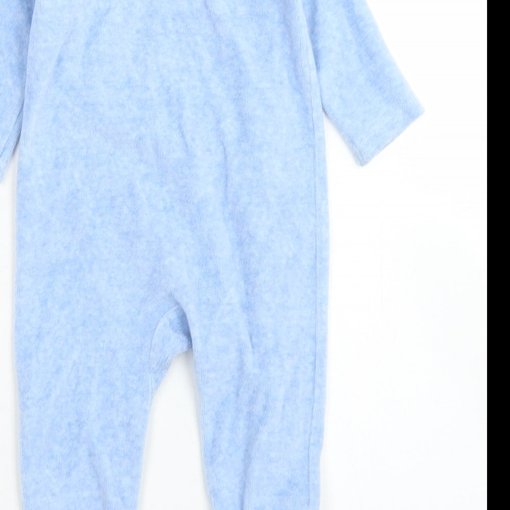 Dunnes Stores Boys Blue  Cotton Babygrow One-Piece Size 3-6 Months  Snap - Little King