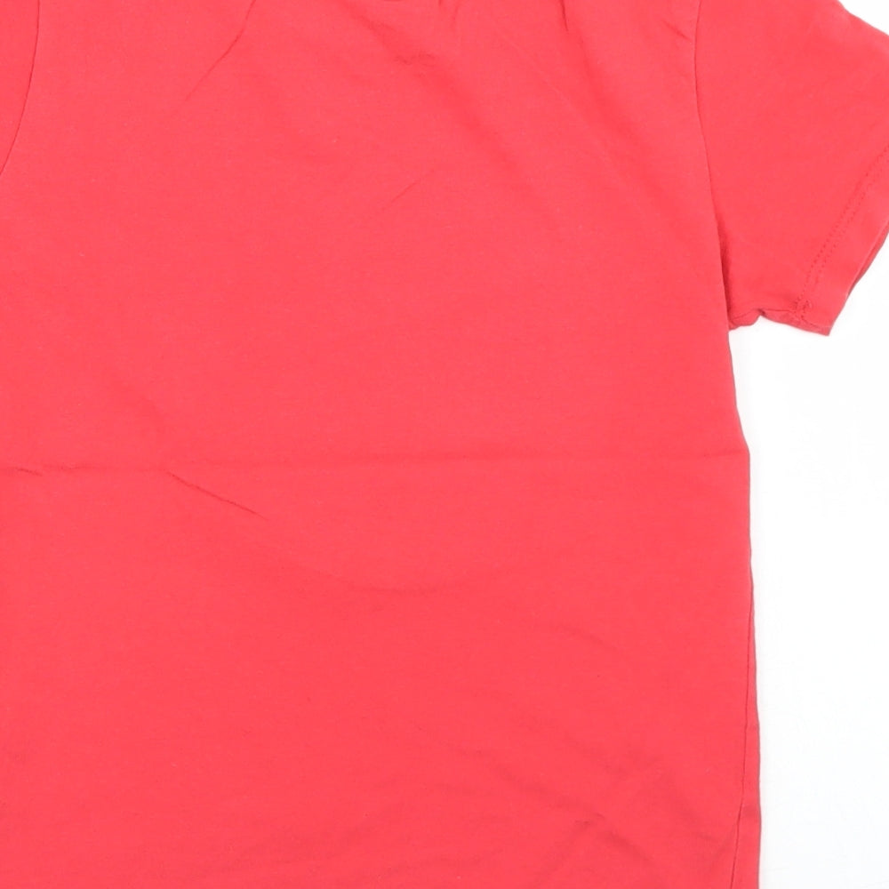 Primark Boys Red  Cotton Basic T-Shirt Size 7-8 Years Crew Neck  - Super Mario