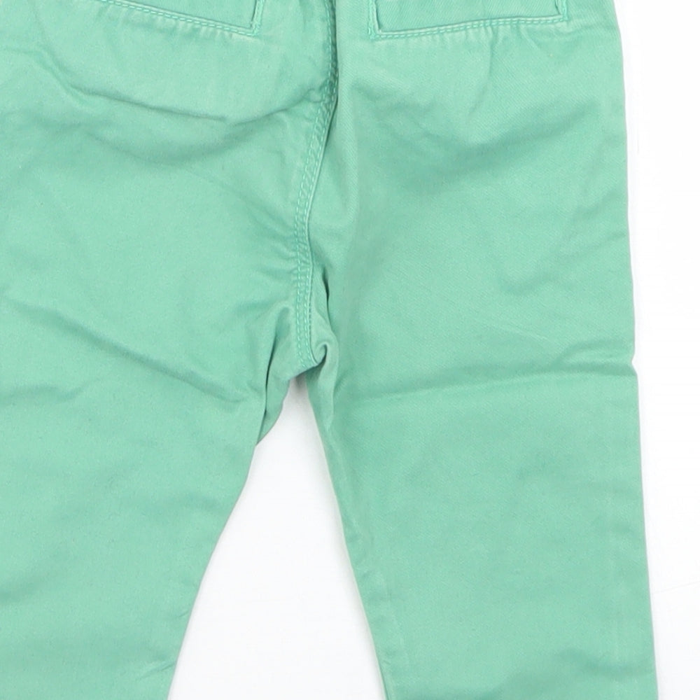 NEXT Boys Green  Cotton Capri Trousers Size 9-12 Months  Button