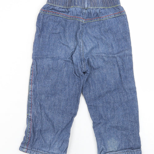 George Boys Blue  Cotton Capri Jeans Size 9-12 Months   - Tigger