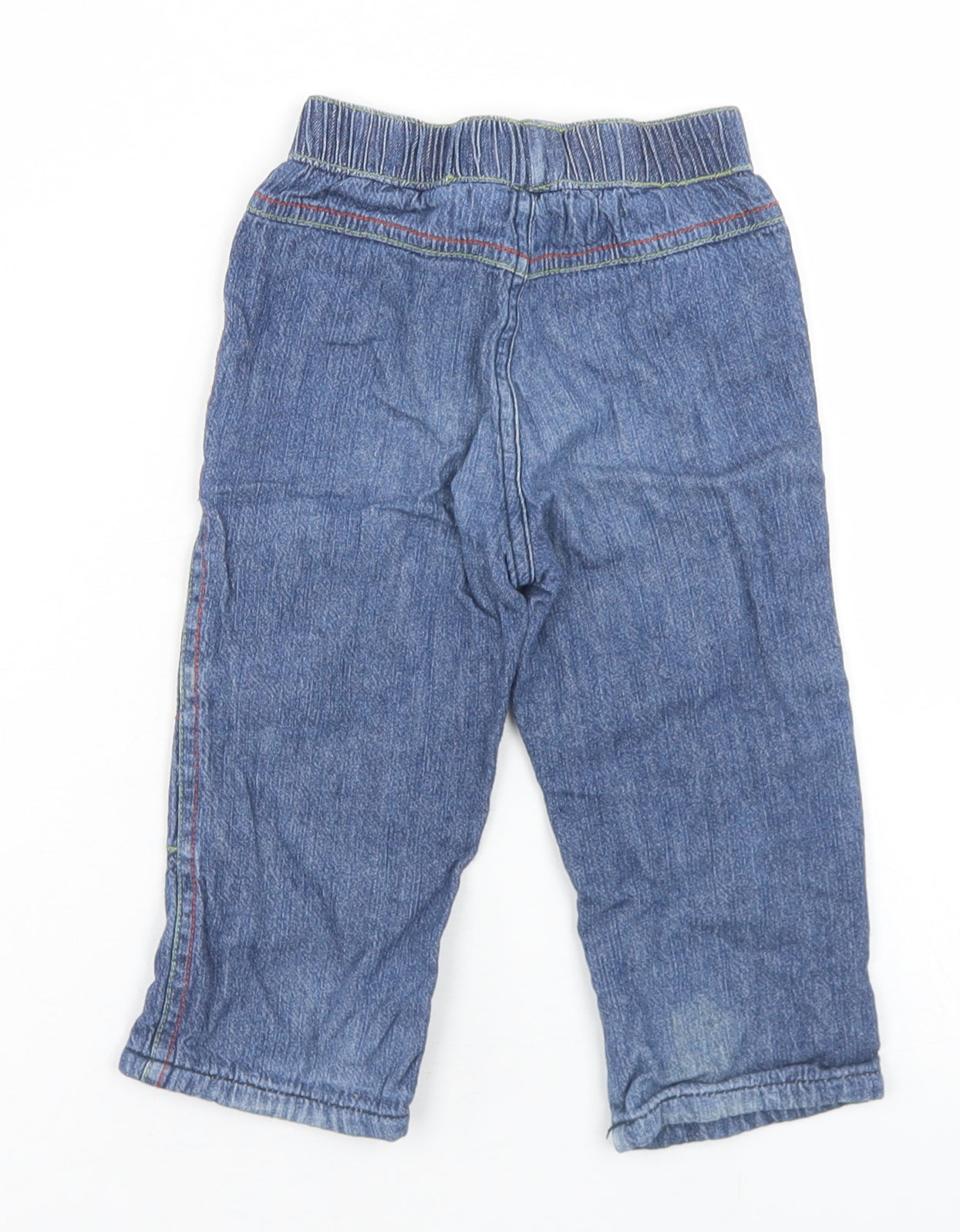 George Boys Blue  Cotton Capri Jeans Size 9-12 Months   - Tigger