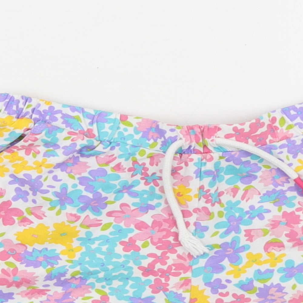 Board Angels Girls Multicoloured Floral Cotton Sweat Shorts Size 13 Years  Regular Drawstring