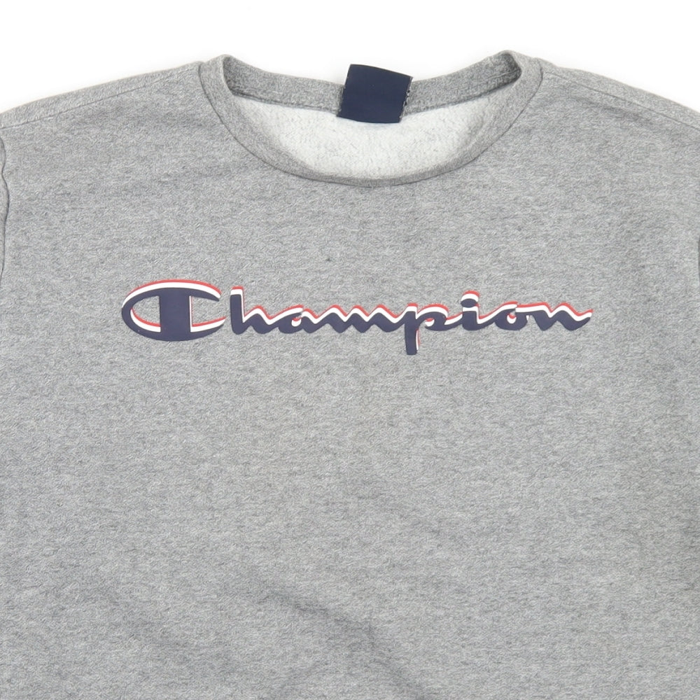 Champion Boys Grey  Cotton Pullover Sweatshirt Size 15-16 Years