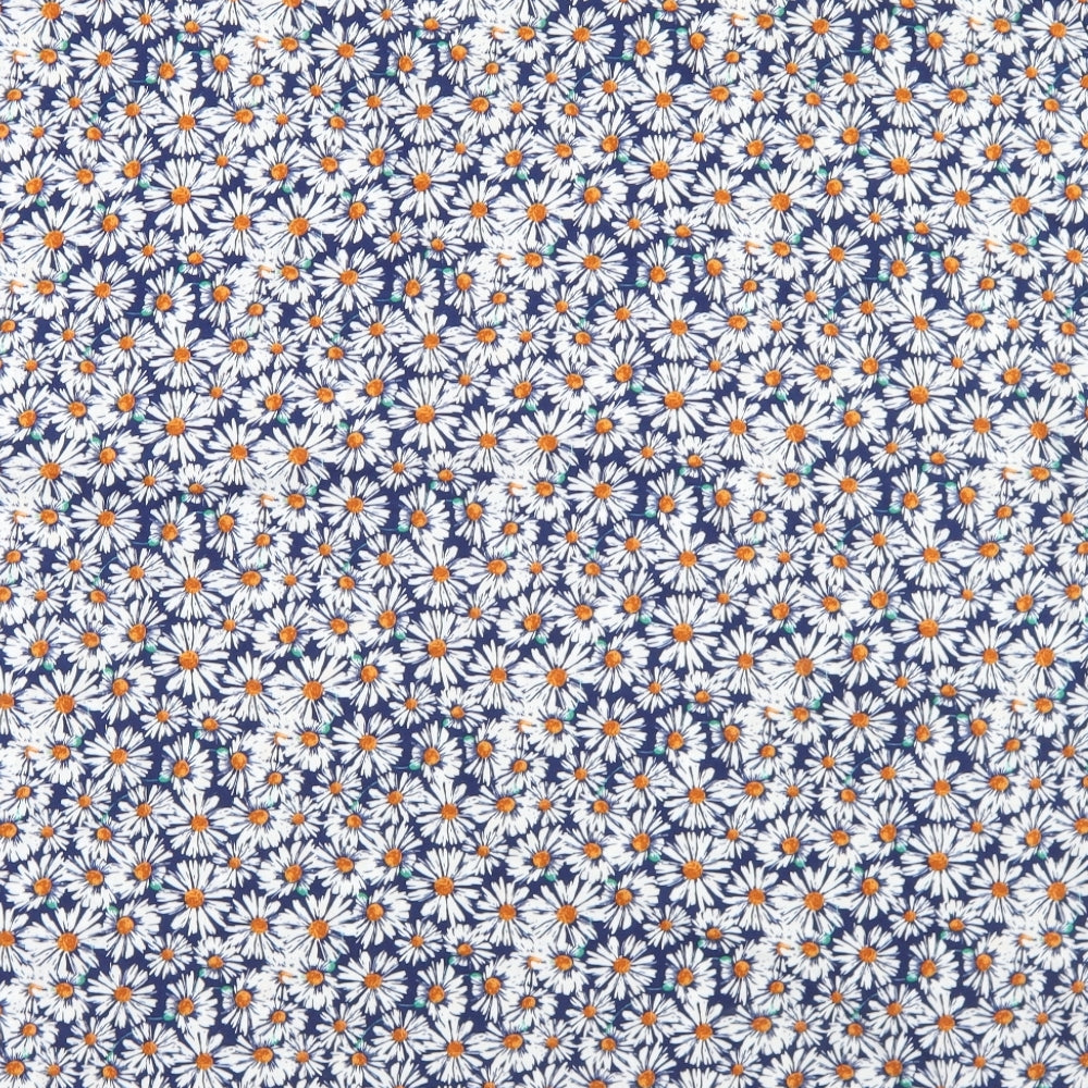 Papaya Womens Blue Floral Viscose Basic Blouse Size 24 V-Neck