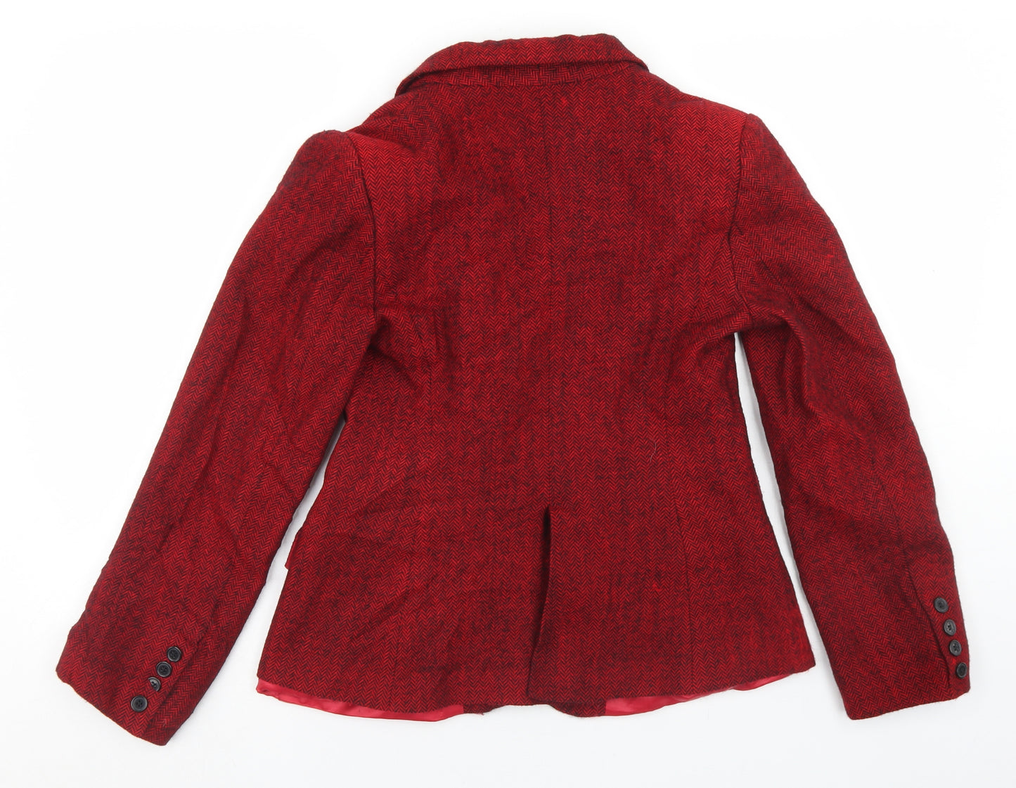 DNK Womens Red  Wool Jacket Blazer Size 12
