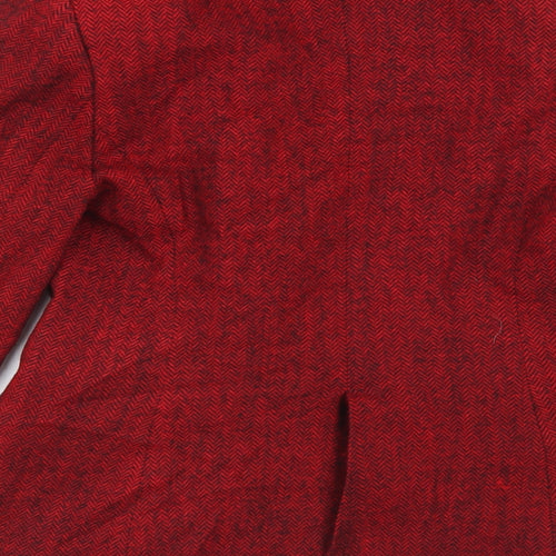 DNK Womens Red  Wool Jacket Blazer Size 12
