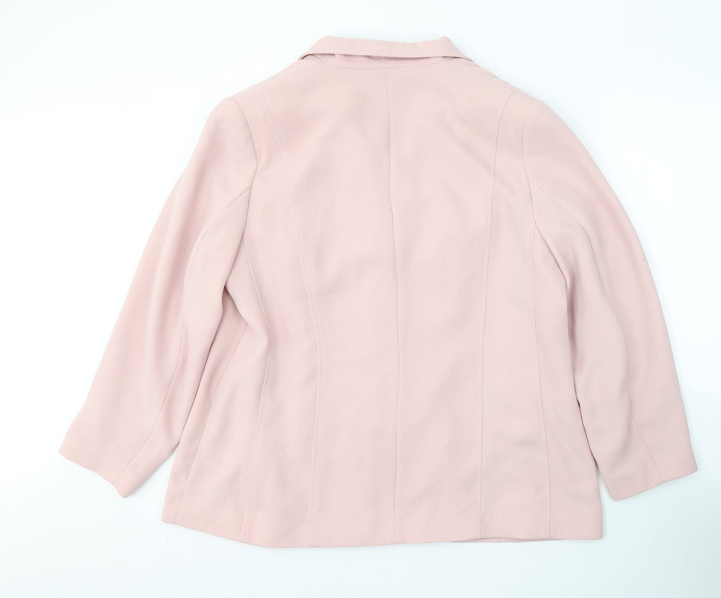 Classics Womens Pink  Polyester Jacket Blazer Size 20