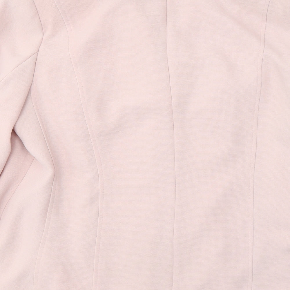 Classics Womens Pink  Polyester Jacket Blazer Size 20