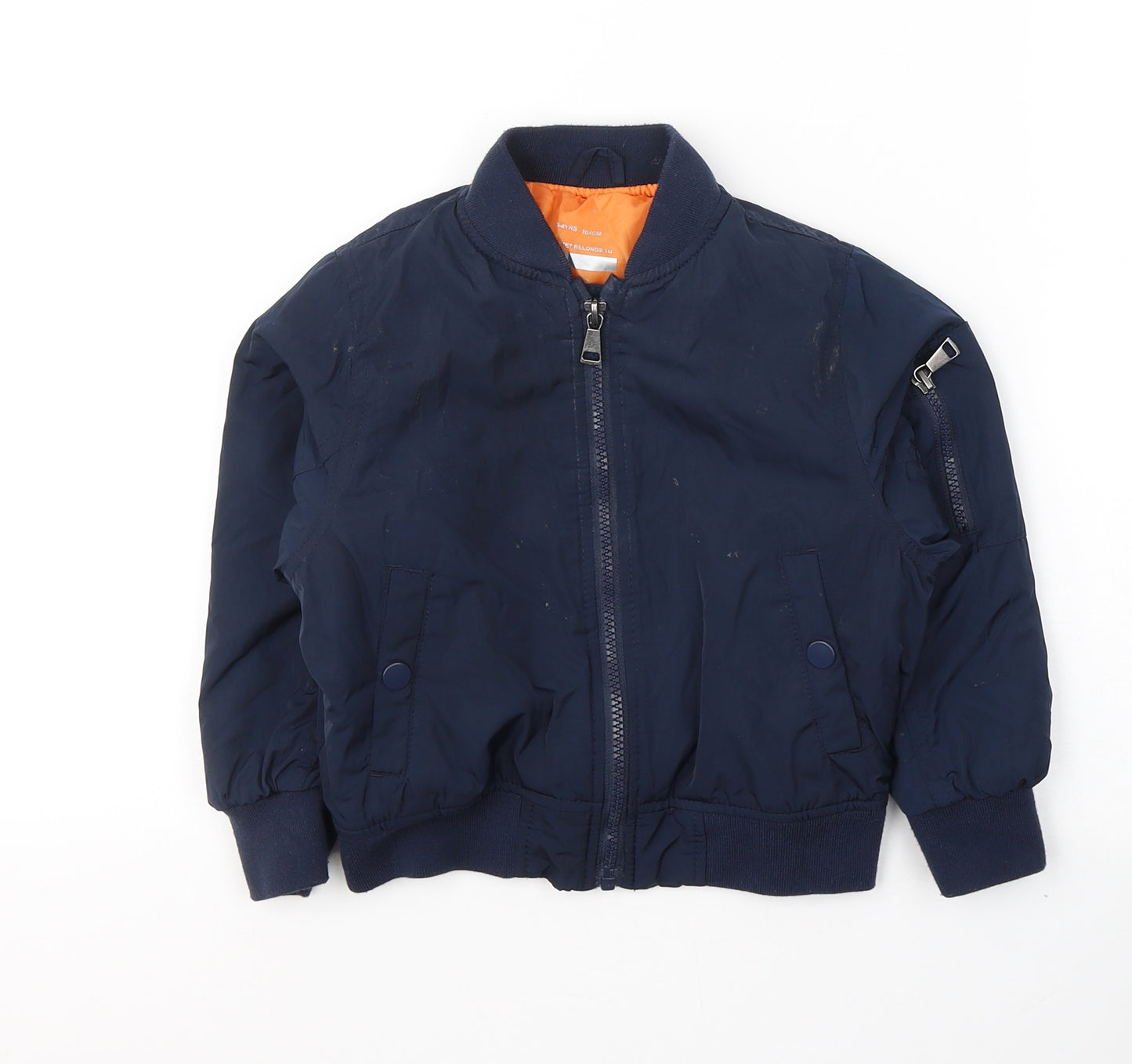 Primark Boys Blue   Jacket  Size 3-4 Years  Zip