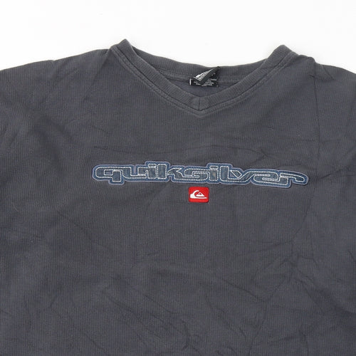 Quicksilver Mens Grey  Cotton Pullover Sweatshirt Size L