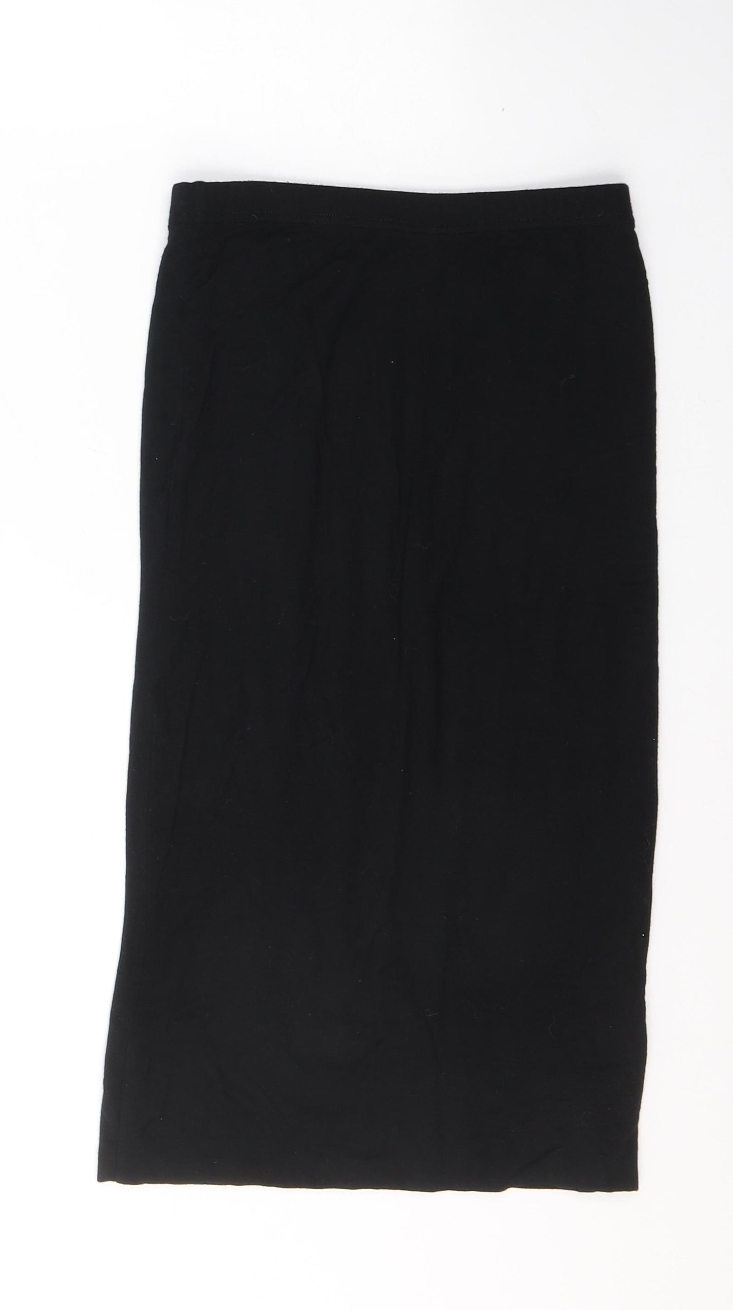 Topshop Womens Black  Viscose Straight & Pencil Skirt Size 8