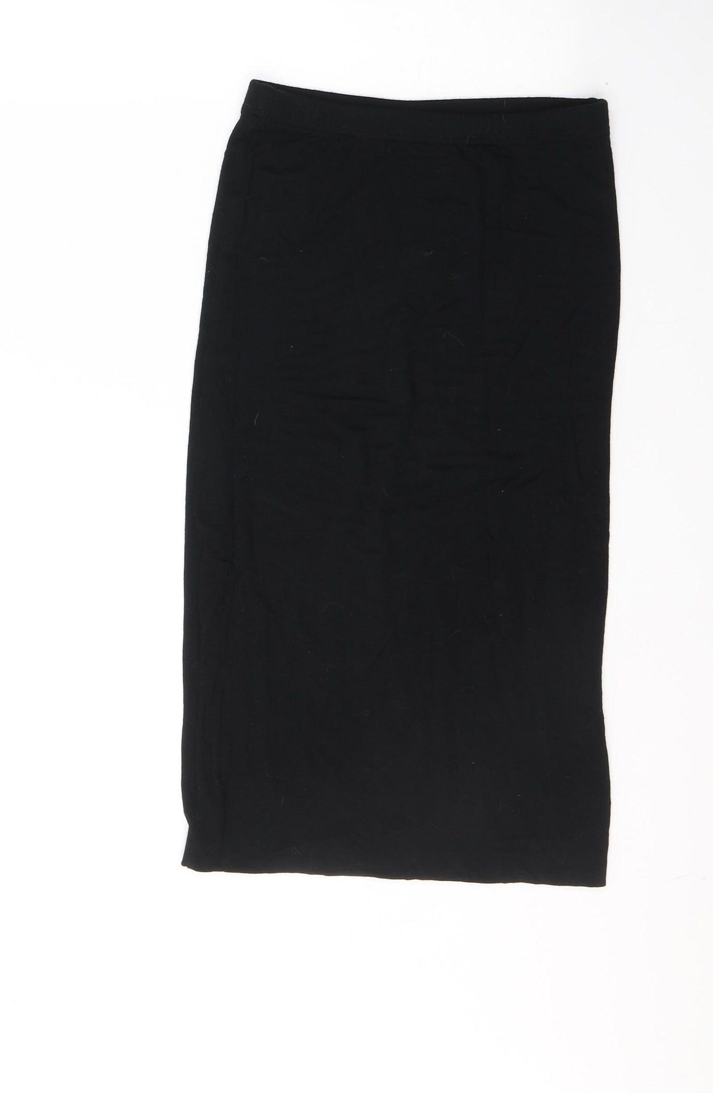 Topshop Womens Black  Viscose Straight & Pencil Skirt Size 8