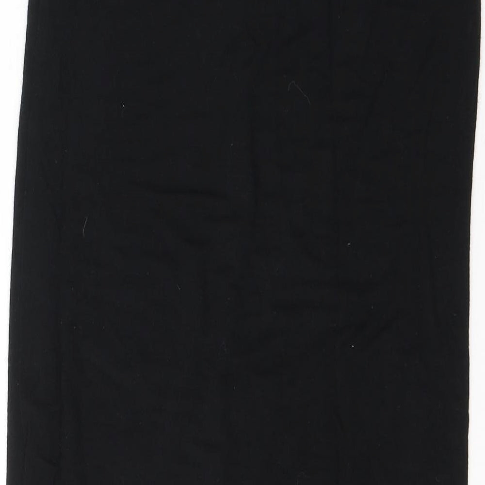 Topshop Womens Black  Viscose Straight & Pencil Skirt Size 8
