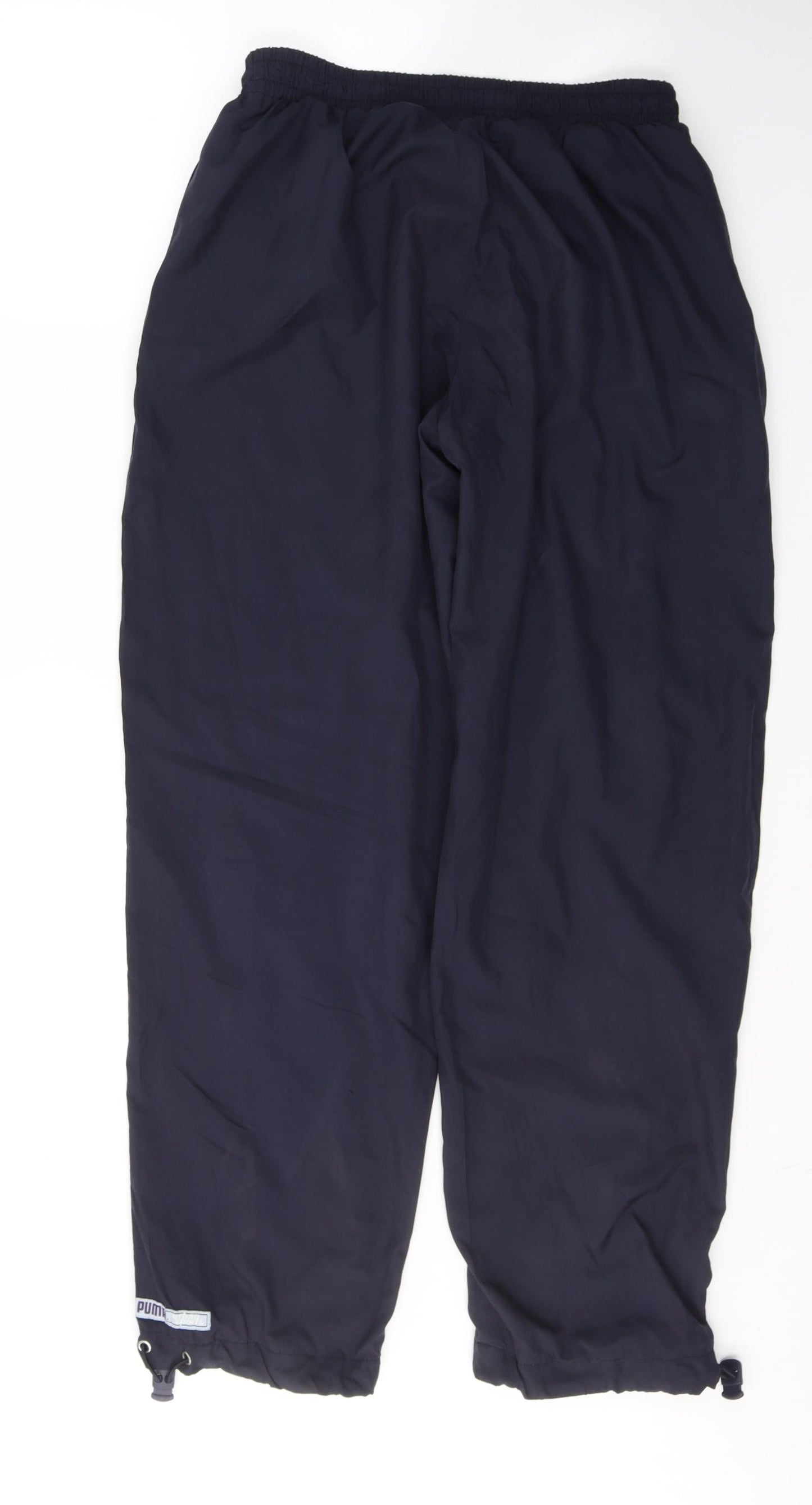 PUMA Mens Blue  Polyester Track Pants Trousers Size M L29 in Regular