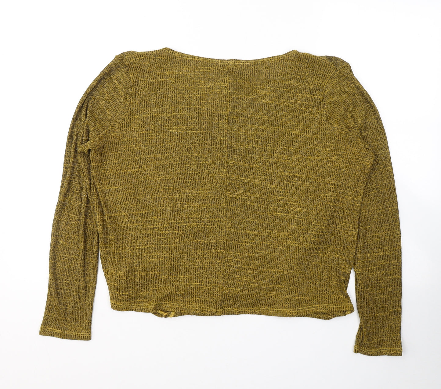 River Island Womens Green  Viscose Jersey Blouse Size 14 V-Neck