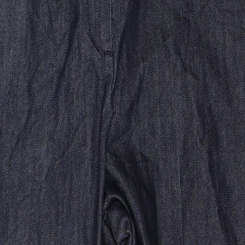 Marks and Spencer Womens Blue  Cotton Cropped Jeans Size 10 L22 in Regular Button