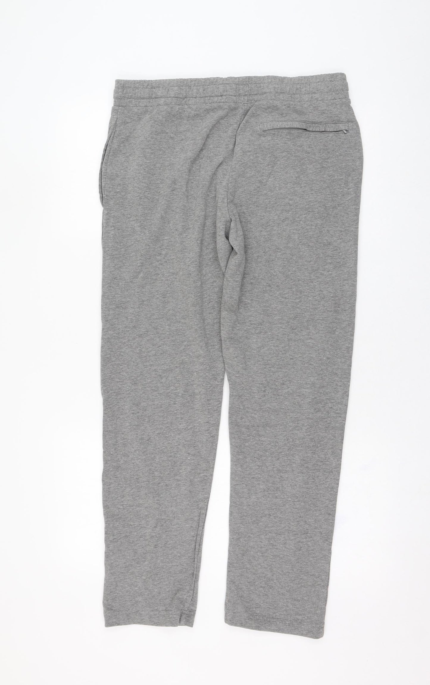 Marks and Spencer Mens Grey  Cotton Jogger Trousers Size M L28 in Regular