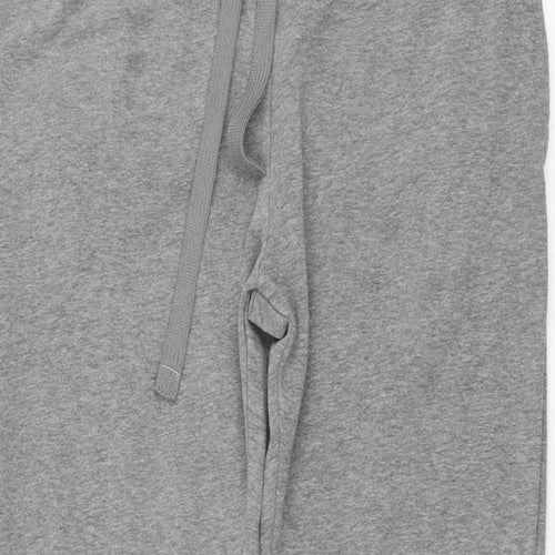 Marks and Spencer Mens Grey  Cotton Jogger Trousers Size M L28 in Regular