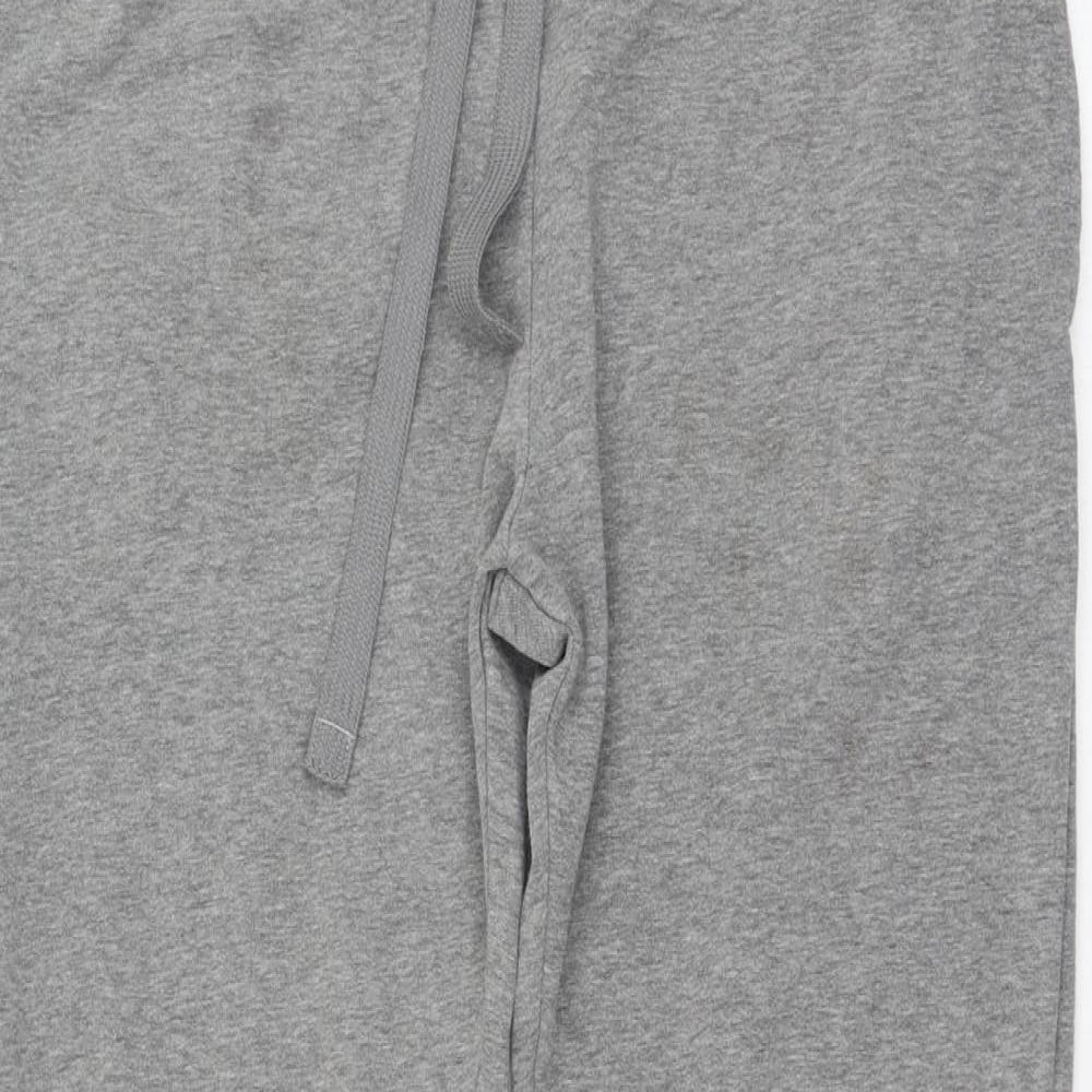 Marks and Spencer Mens Grey  Cotton Jogger Trousers Size M L28 in Regular