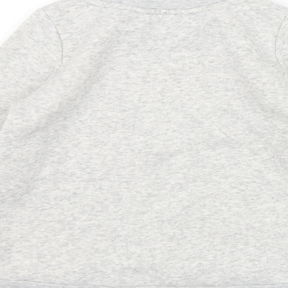 H&M Girls Grey  Cotton Pullover Sweatshirt Size 5-6 Years  Pullover - Cat, Rabbit
