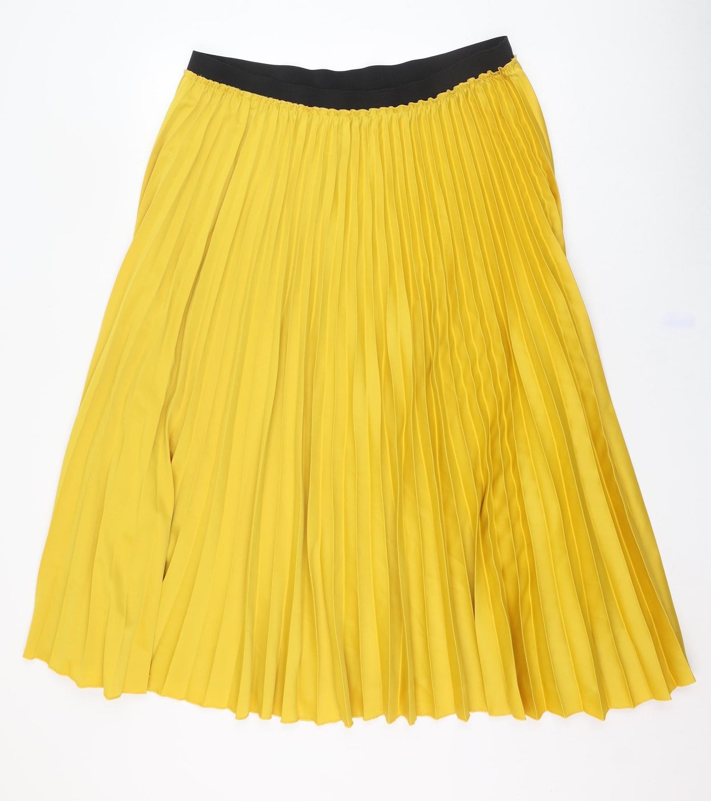 F&F Womens Yellow  Polyester Flare Skirt Size 18