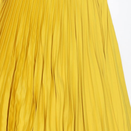 F&F Womens Yellow  Polyester Flare Skirt Size 18