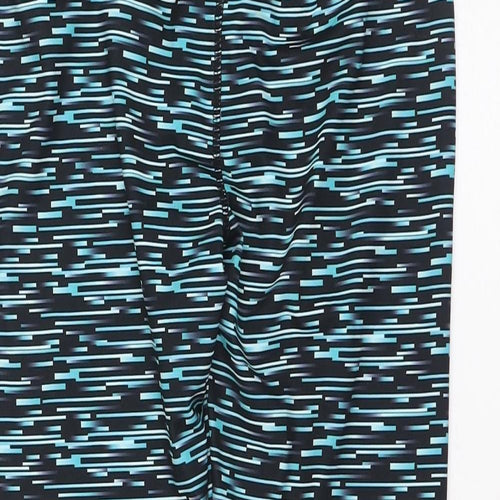 Dunnes Stores Womens Black Geometric Polyester Compression Leggings Size 26 L25 in Regular