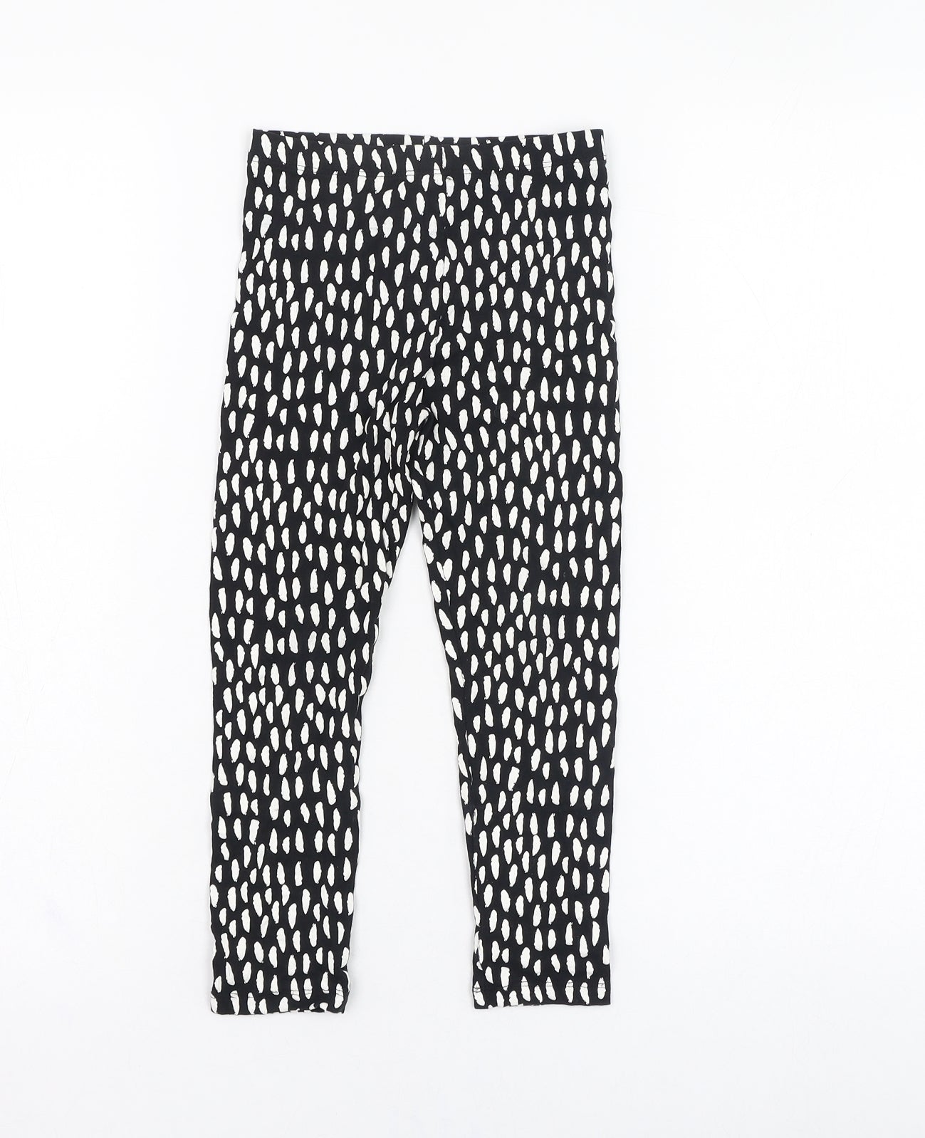 Matalan Girls Black  Cotton Jogger Trousers Size 4-5 Years  Regular Pullover - Leggings