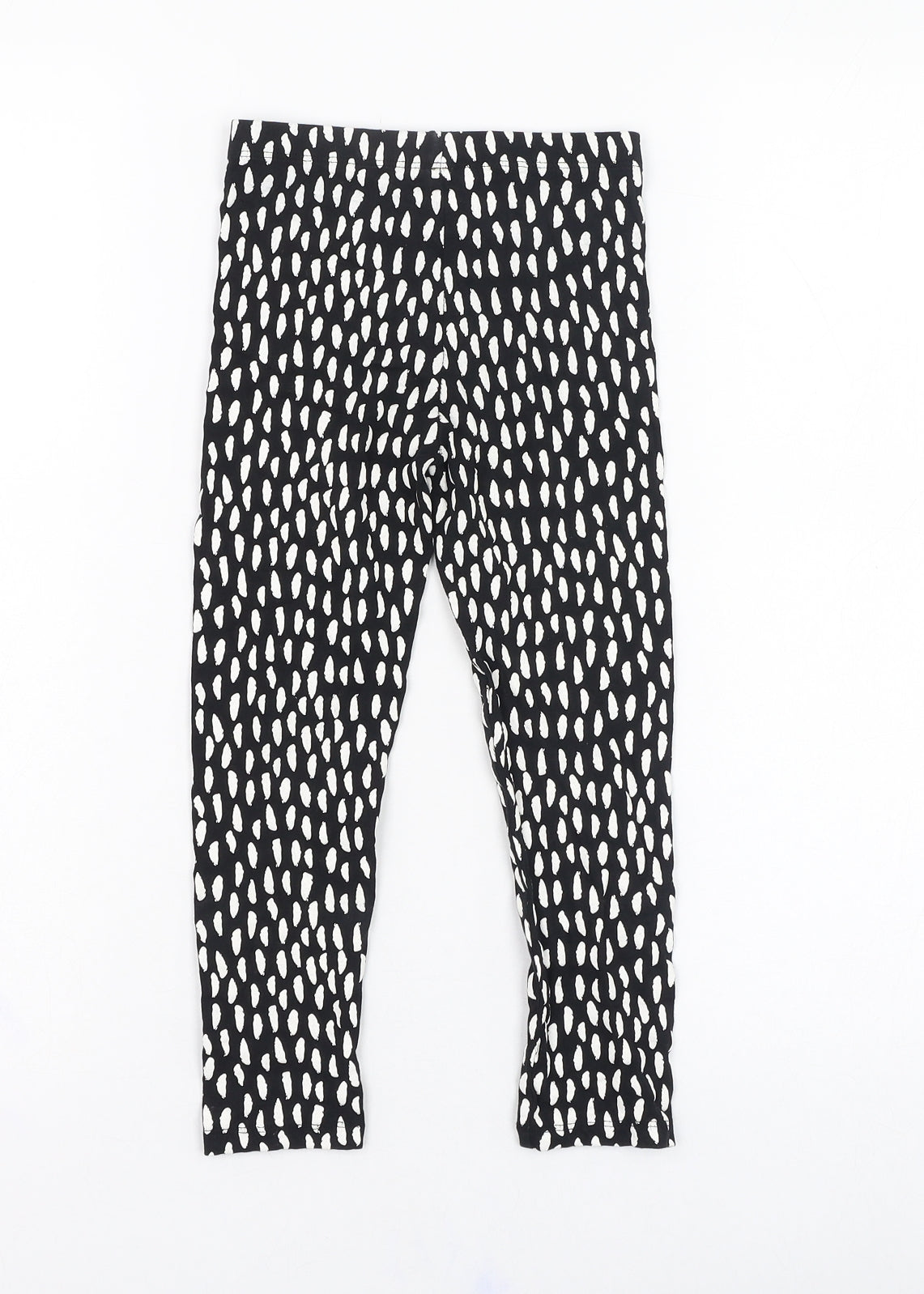 Matalan Girls Black  Cotton Jogger Trousers Size 4-5 Years  Regular Pullover - Leggings